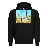 Black spread kindness with dandelions Zipper Hoodie - TumblerDesignByShophia