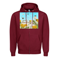 Burgundy spread kindness with dandelions Zipper Hoodie - TumblerDesignByShophia