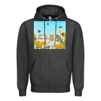 Charcoal Heather spread kindness with dandelions Zipper Hoodie - TumblerDesignByShophia