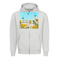 Dove Grey spread kindness with dandelions Zipper Hoodie - TumblerDesignByShophia