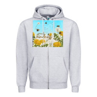 Heather Grey spread kindness with dandelions Zipper Hoodie - TumblerDesignByShophia