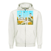 Oatmeal Heather spread kindness with dandelions Zipper Hoodie - TumblerDesignByShophia