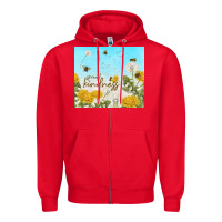 Red spread kindness with dandelions Zipper Hoodie - TumblerDesignByShophia