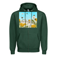 Sports Green spread kindness with dandelions Zipper Hoodie - TumblerDesignByShophia