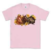 Bubblegum Pink western horses Classic Tee - MaliasSmallBusiness