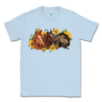 Dusty Blue western horses Classic Tee - MaliasSmallBusiness