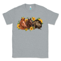 Heather Grey western horses Classic Tee - MaliasSmallBusiness
