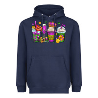 Navy mardi gras coffee cups Heavyweight Hoodie - OliviaCreatesArt