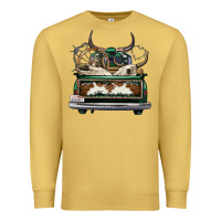 Antique Gold cowhide and hunter truck olivia Premium Sweatshirt - OliviaCreatesArt