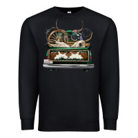 Black cowhide and hunter truck olivia Premium Sweatshirt - OliviaCreatesArt