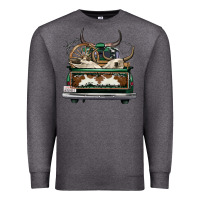 Charcoal Heather cowhide and hunter truck olivia Premium Sweatshirt - OliviaCreatesArt