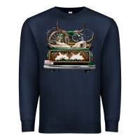 Navy cowhide and hunter truck olivia Premium Sweatshirt - OliviaCreatesArt