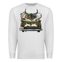 Oatmeal Heather cowhide and hunter truck olivia Premium Sweatshirt - OliviaCreatesArt