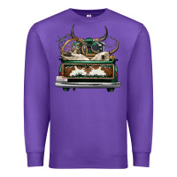 Purple cowhide and hunter truck olivia Premium Sweatshirt - OliviaCreatesArt
