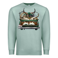 Seafoam cowhide and hunter truck olivia Premium Sweatshirt - OliviaCreatesArt