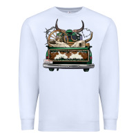 White cowhide and hunter truck olivia Premium Sweatshirt - OliviaCreatesArt