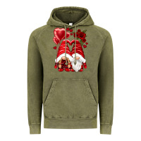 Vintage Olive valentines day gnomies Vintage Hoodie - NancyCooperArtShop