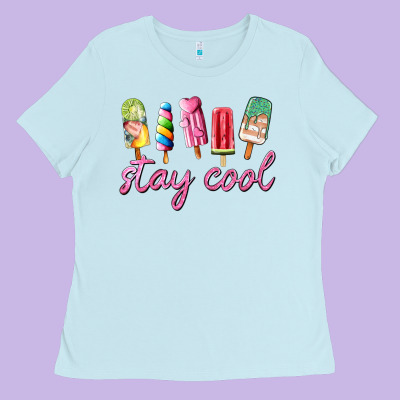 Stay Cool Ladies Tee Designed By Adodesignshop