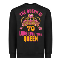 Black the queen is 70 long live the queen Heavyweight Sweatshirt - Jasminsmagicworld
