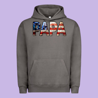 American Flag Papa 4th Of July Urban Hoodie Designed By Lillyallendesigns