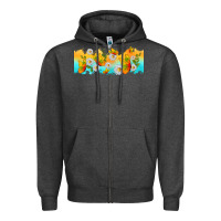 Charcoal Heather butterflies summer Zipper Hoodie - TumblerDesignByShophia