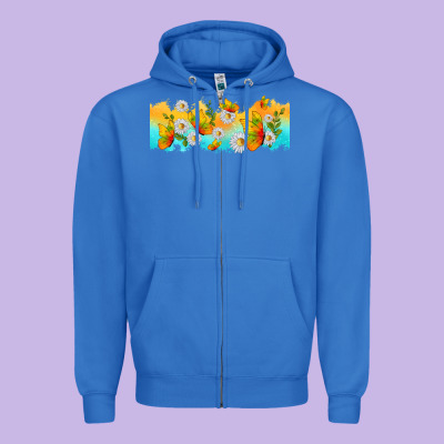 Butterflies Summer Zipper Hoodie Designed By Tumblerdesignbyshophia