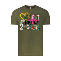 Vintage Olive my first day of 2nd grade Vintage Tee - NancyCooperArtShop