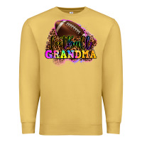 Antique Gold football grandma Premium Sweatshirt - OliviaCreatesArt