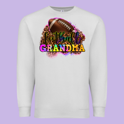 Football Grandma Premium Sweatshirt Designed By Oliviacreatesart