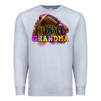 Heather Grey football grandma Premium Sweatshirt - OliviaCreatesArt