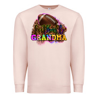 Pale Pink football grandma Premium Sweatshirt - OliviaCreatesArt