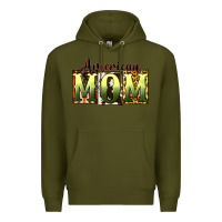 Army Green American Mom Mother's Day Premium Hoodie - CowGirlArtShop