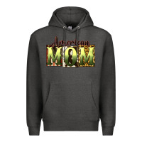 Charcoal Heather American Mom Mother's Day Premium Hoodie - CowGirlArtShop