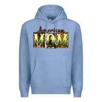 Colony Blue American Mom Mother's Day Premium Hoodie - CowGirlArtShop