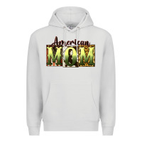 Dove Grey American Mom Mother's Day Premium Hoodie - CowGirlArtShop
