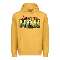 Mustard American Mom Mother's Day Premium Hoodie - CowGirlArtShop