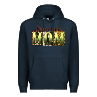 Navy American Mom Mother's Day Premium Hoodie - CowGirlArtShop