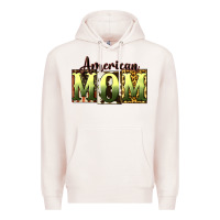 Pale Pink American Mom Mother's Day Premium Hoodie - CowGirlArtShop