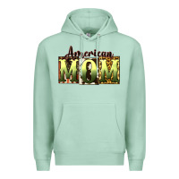 Seafoam American Mom Mother's Day Premium Hoodie - CowGirlArtShop