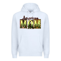White American Mom Mother's Day Premium Hoodie - CowGirlArtShop