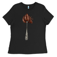 Black spoon with chocolate Ladies Tee - AdoDesignShop