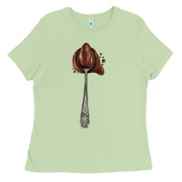 Matcha spoon with chocolate Ladies Tee - AdoDesignShop