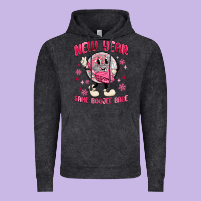 New Year Same Boojee Babe Vintage Hoodie Designed By Maliassmallbusiness