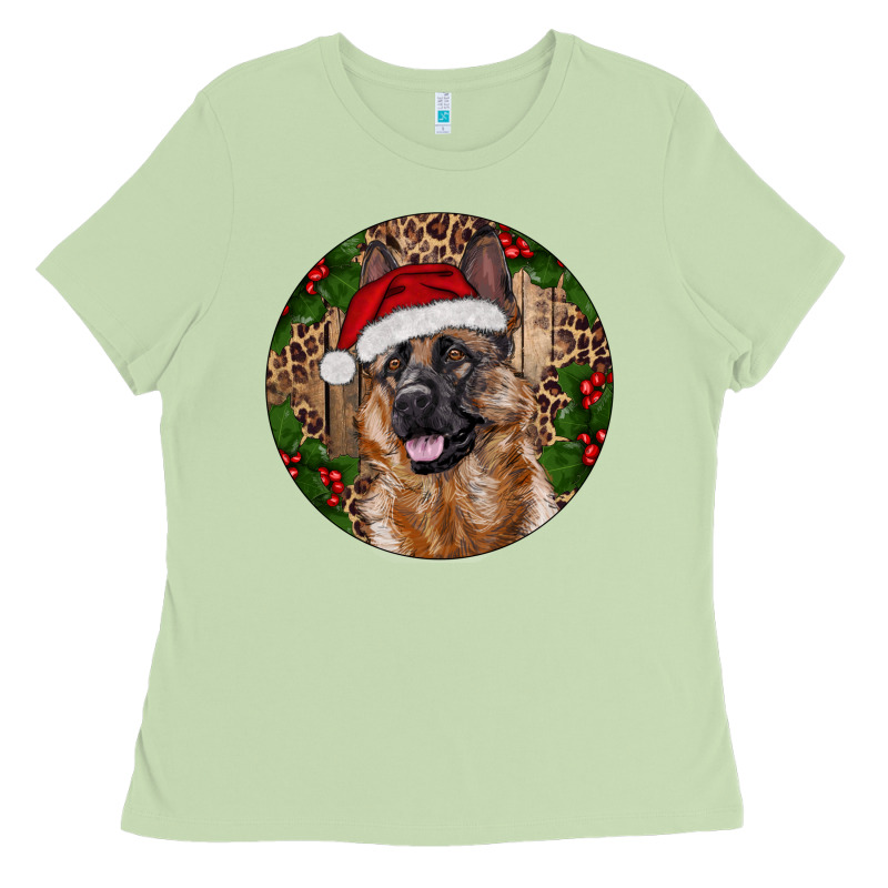 German Shepherd Christmas Ladies Tee by RanaPortraitStore | Teevron