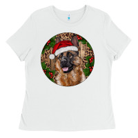 White German Shepherd Christmas Ladies Tee - RanaPortraitStore
