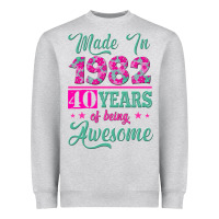Heather Grey made in 1982, 40 years of being awesome Heavyweight Sweatshirt - Jasminsmagicworld
