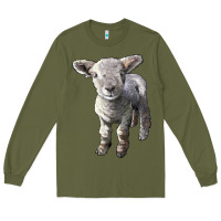 Army Green southdown baby sheep Long Sleeve Tee - LillyAllenDesigns