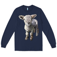 Navy southdown baby sheep Long Sleeve Tee - LillyAllenDesigns