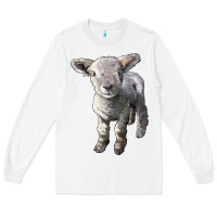 White southdown baby sheep Long Sleeve Tee - LillyAllenDesigns