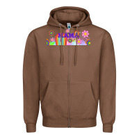 Chestnut boho retro floral mama Zipper Hoodie - TumblerDesignByShophia